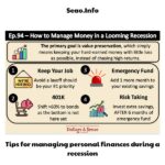 Tips for managing personal finances during a recession