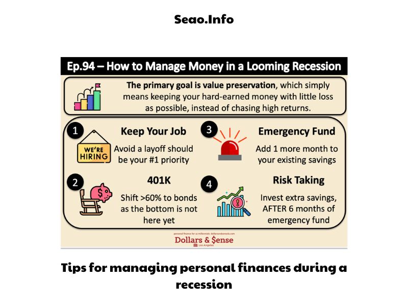 Tips for managing personal finances during a recession